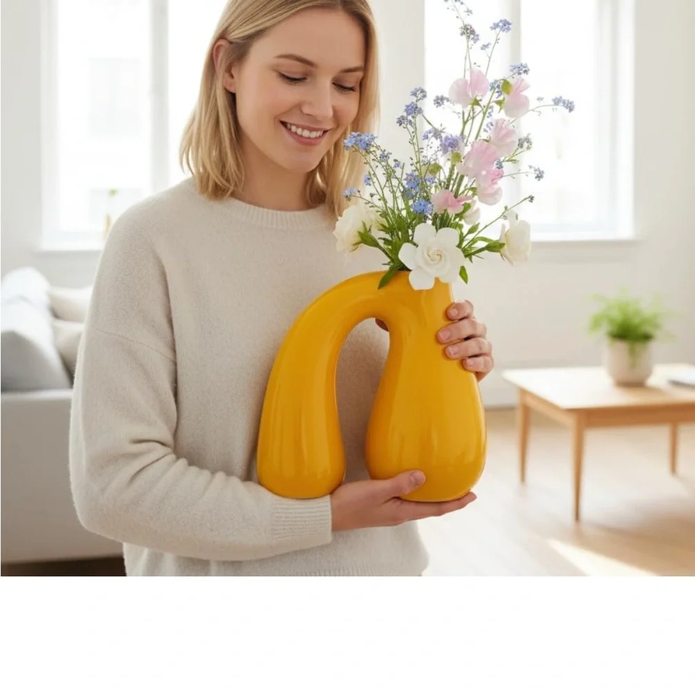 NWT yellow vase